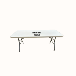 6' White Plastic Table