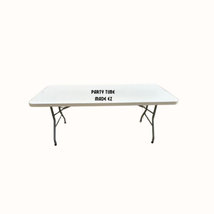 6' White Plastic Table